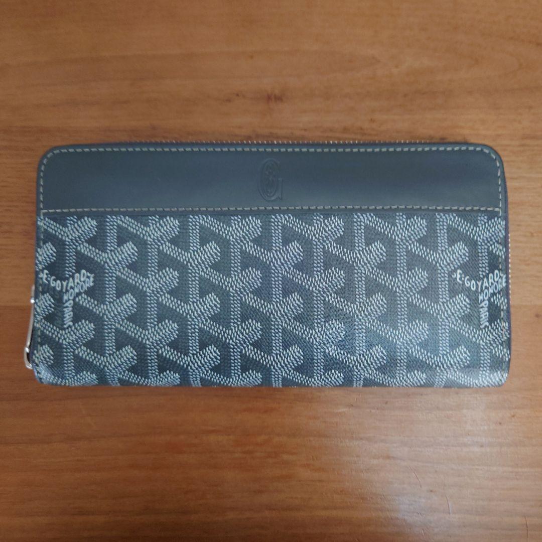 【美品】【購入証明書付】GOYARD/ゴヤール マティニオンGMウォレットグレー
