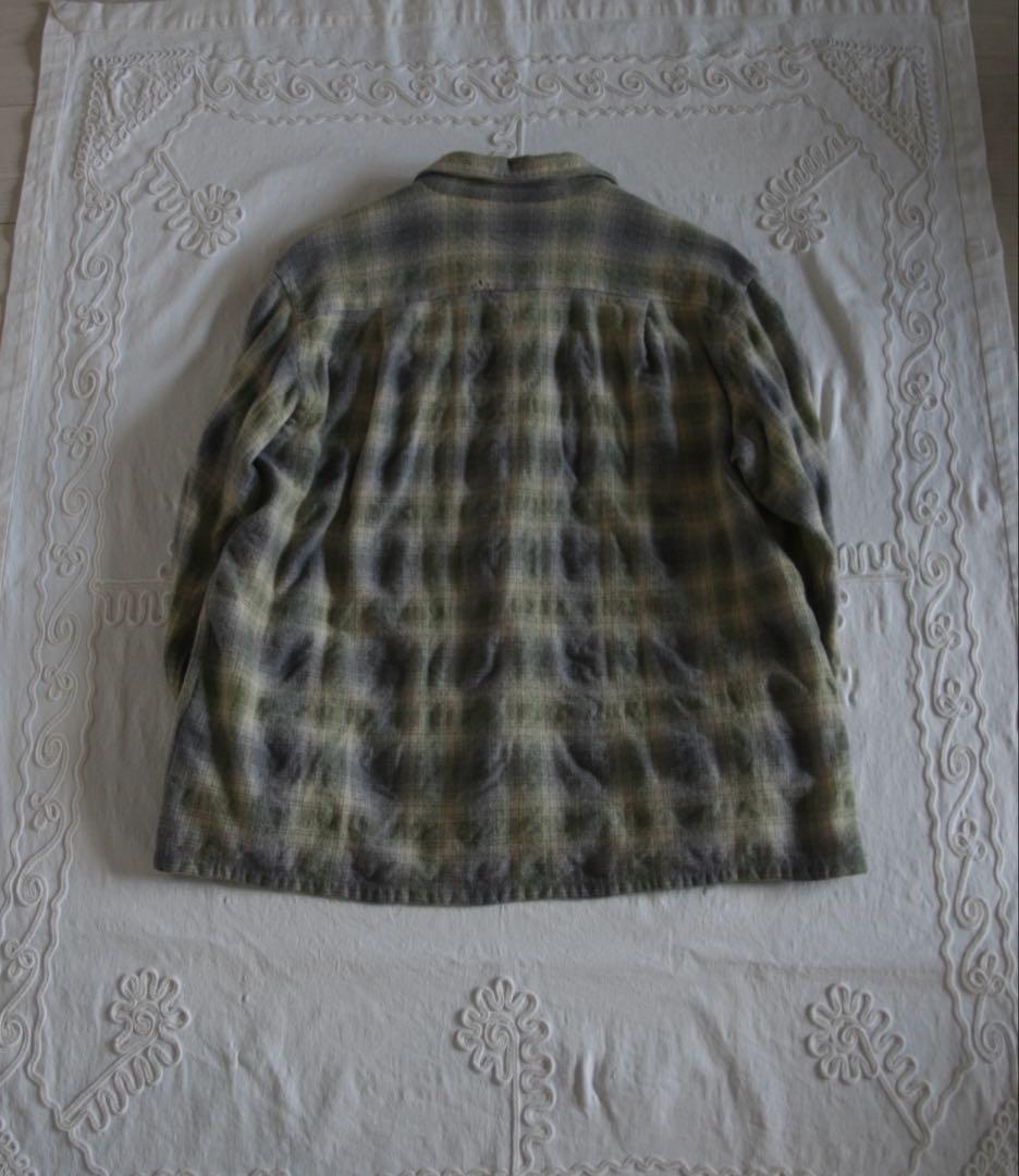 ゲ*ツ様 60s TownCraft シャドーチェック　ウールシャツ　オンブレ