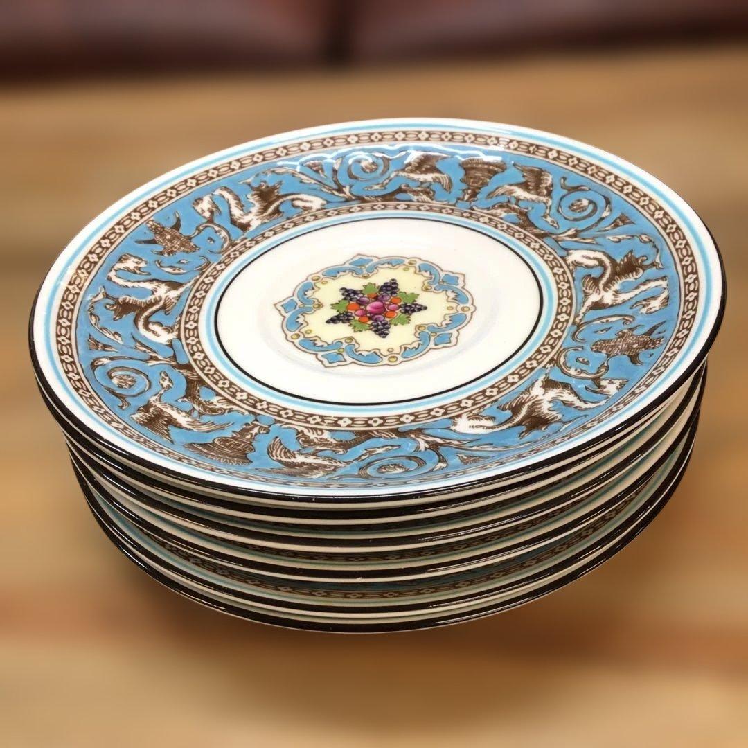 ウェッジウッド フロレンティーン ターコイズ スープカップ&ソーサー6客セット