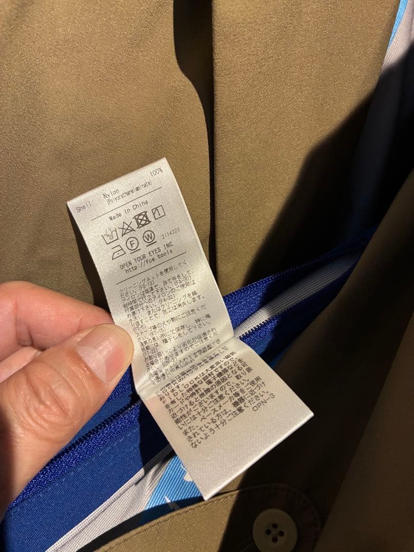 F/CE. WATERPROOF WRAP COAT防水ラップコートベージュ