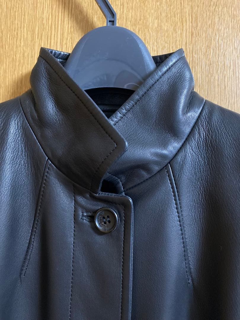 アポロ　バーバリーロンドン　黒 ラムレザー ジャケット