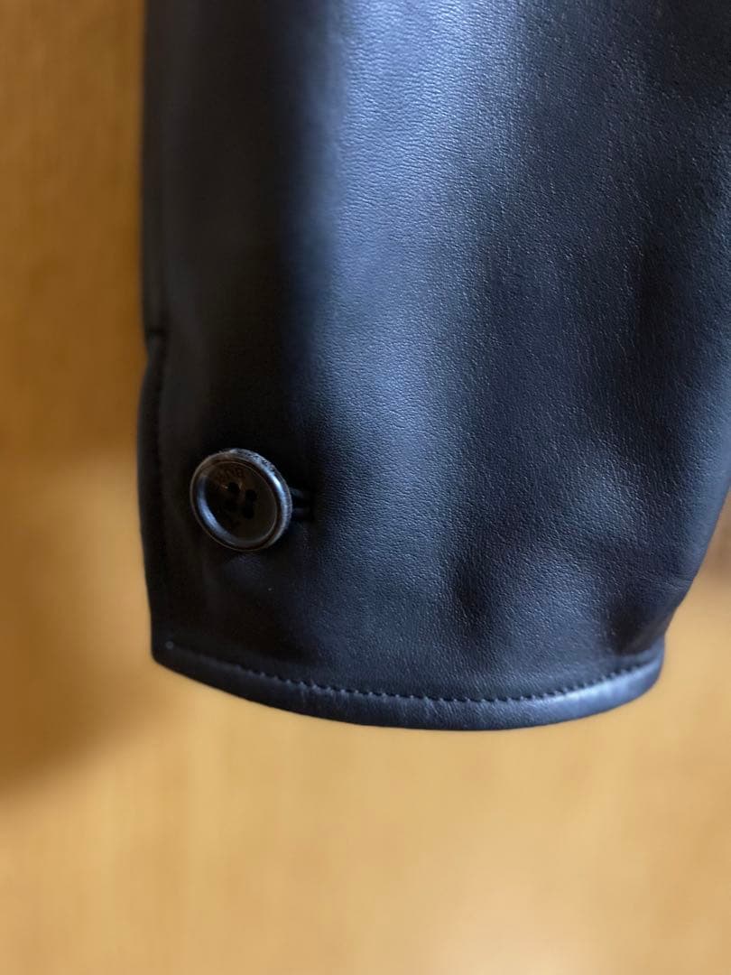 アポロ　バーバリーロンドン　黒 ラムレザー ジャケット