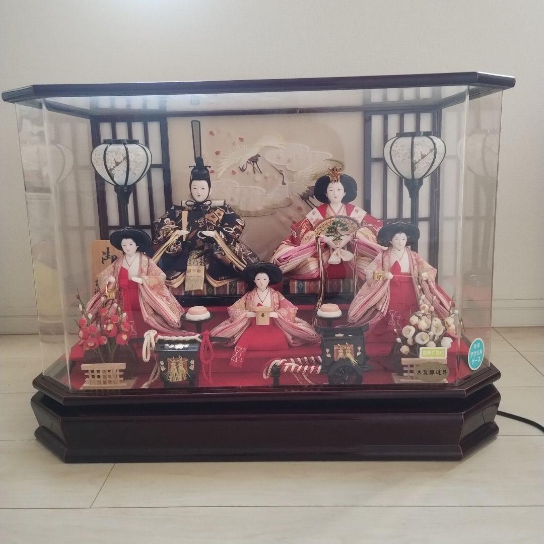 ひな人形セット 八角形ケース付き ガラスケース　吉徳　お値下げ中✨️