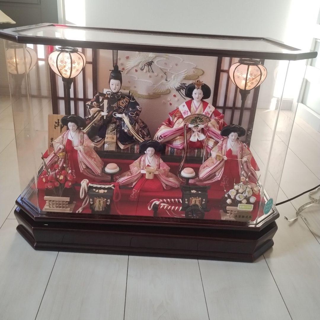 ひな人形セット 八角形ケース付き ガラスケース　吉徳　お値下げ中✨️