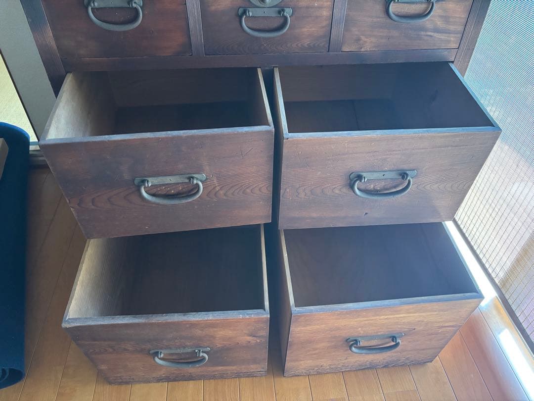 古い和箪笥②引出7杯 時代箪笥/収納/和モダンローボードチェスレトロ