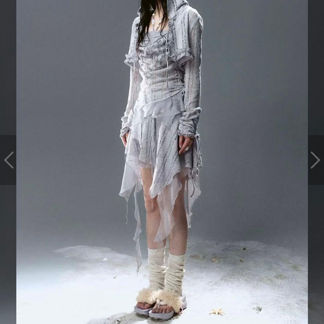 Cest Nous セヌー　レースシースルースカート　フェアリーグランジ