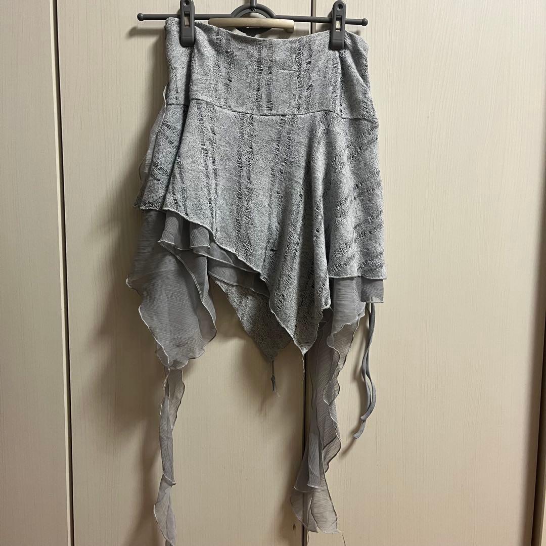 Cest Nous セヌー　レースシースルースカート　フェアリーグランジ