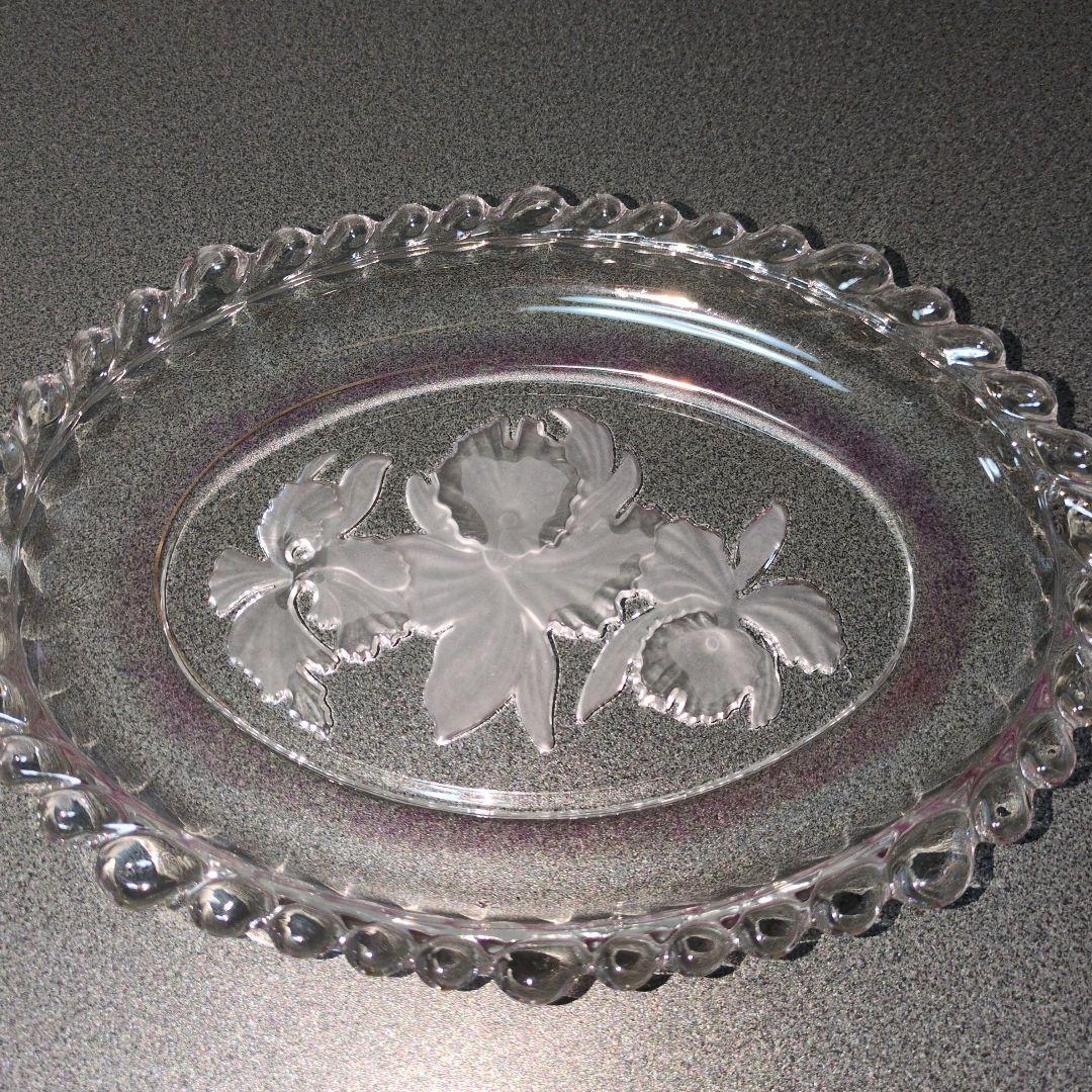 『食器』クリスタルブランデーグラス·おちょこ·お花模様のお皿【セット売り】