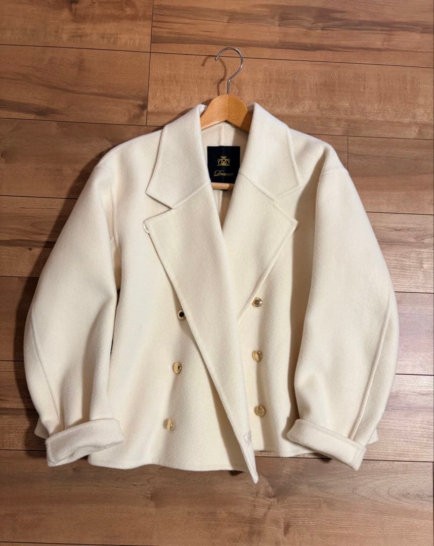 drawerドゥロワーウールカシミヤケヌキテーラードジャケットコート定価15万