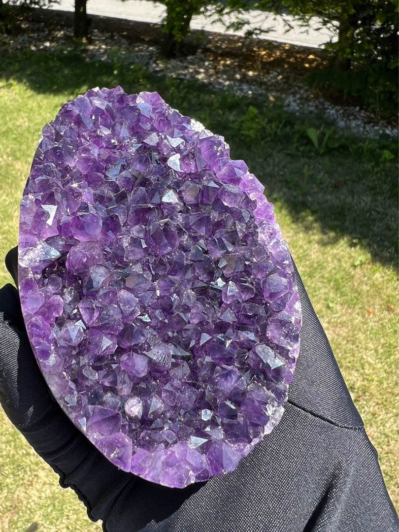 A618 高品質アメジストドーム パワーストーン 紫水晶 天然石 置き物