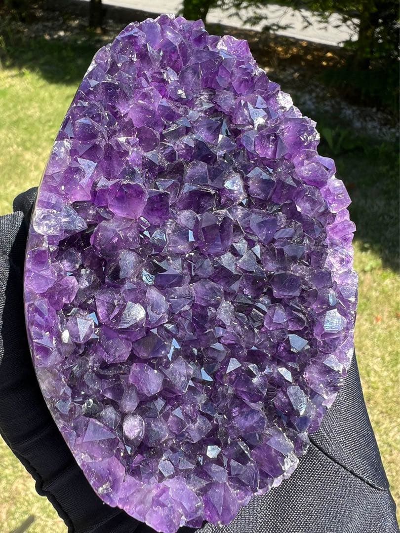 A618 高品質アメジストドーム パワーストーン 紫水晶 天然石 置き物