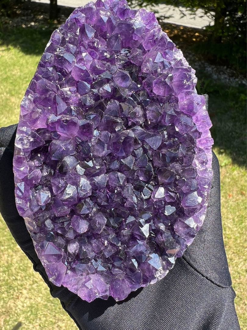 A618 高品質アメジストドーム パワーストーン 紫水晶 天然石 置き物