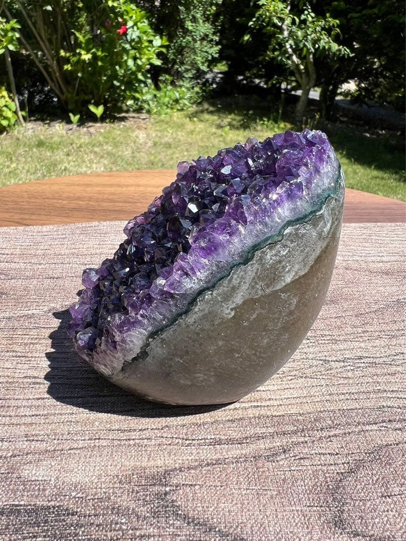 A618 高品質アメジストドーム パワーストーン 紫水晶 天然石 置き物