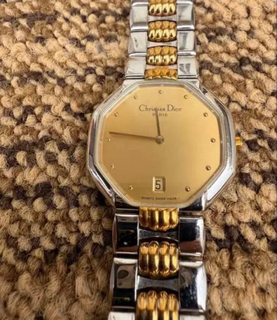 電池交換済み Christian Dior 腕時計 ディオール オクタゴン