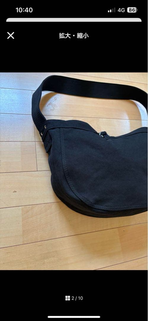 T.TタイガタカハシTAIGA TAKAHASHIニュースボーイバッグブラック