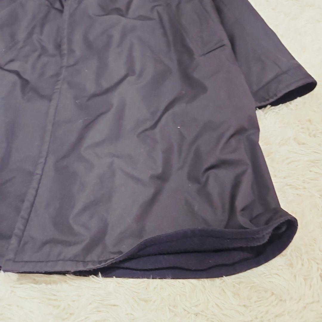 美品 サイズ2 15aw タイロッケンコート コモリ ウールナッピング 紺 黒