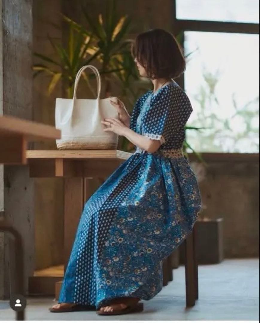 SOULEIADO×maiando×Lilla Blommaワンピース生地と型紙