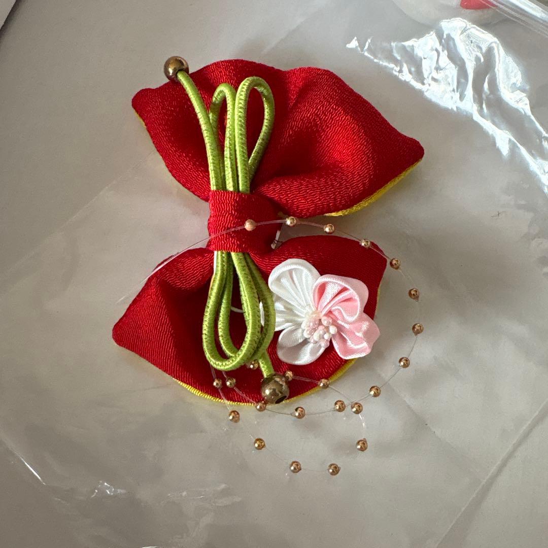 七五三　3歳　着物フルセット　下駄　巾着　付き　ユーズド