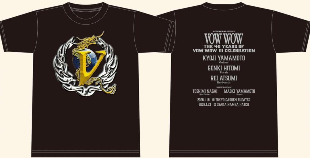 新品★未開封　VOW WOW 2026年 ライブ Tシャツ Mサイズ