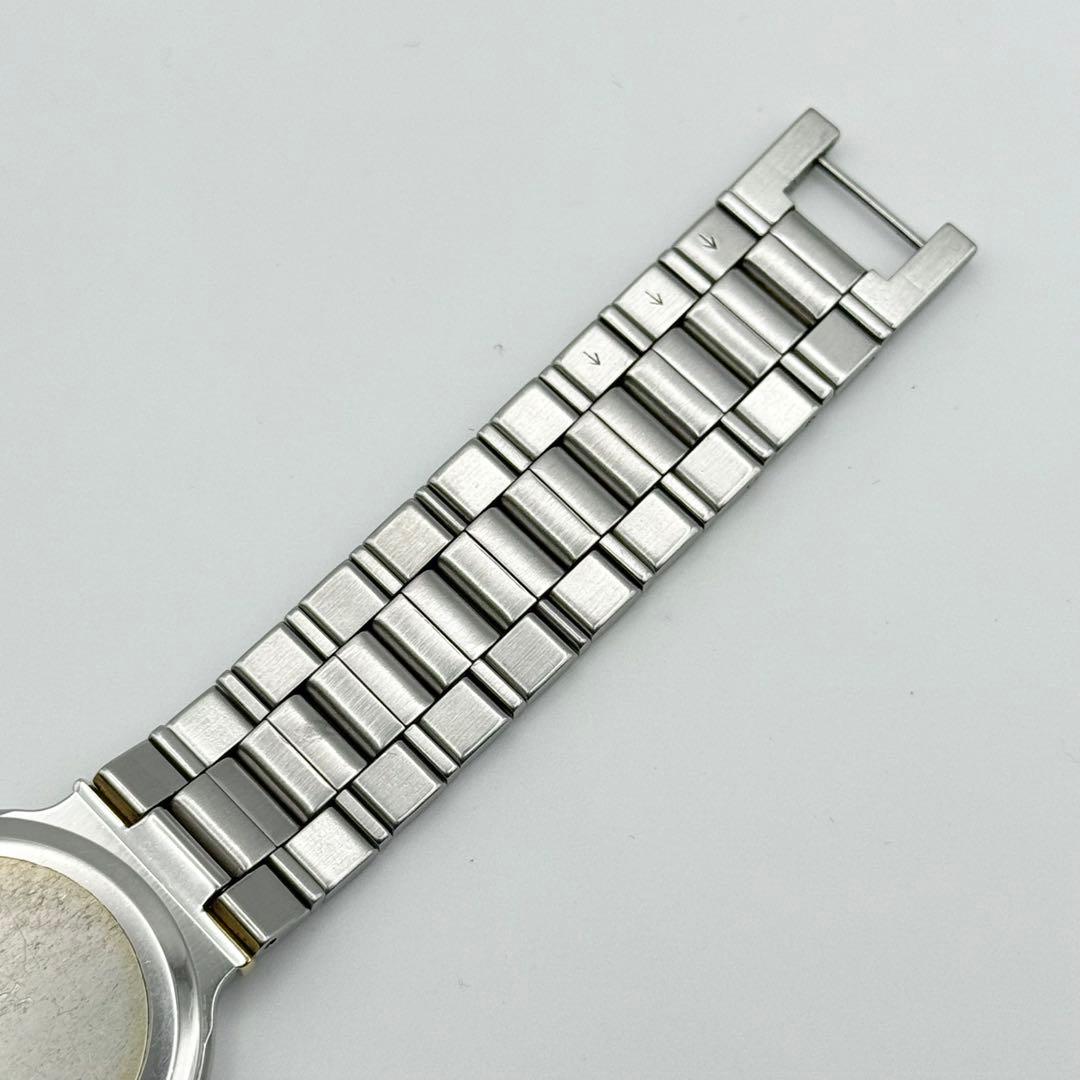 ✨新品電池・稼働✨サンローラン 腕時計 クォーツ ラウンド コンビ 3針時計