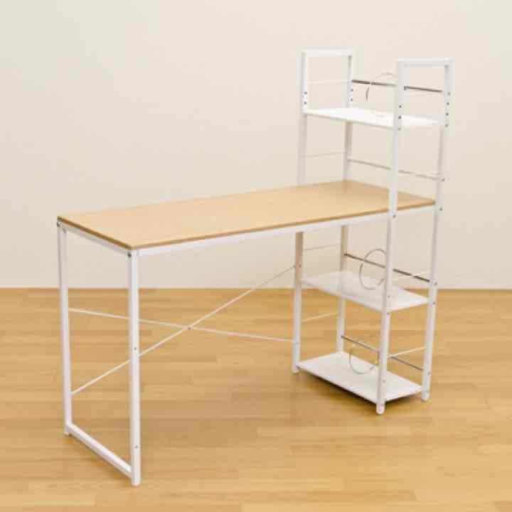 ☆定価34344円☆ラック付きデスク　120×45　WAL/WH