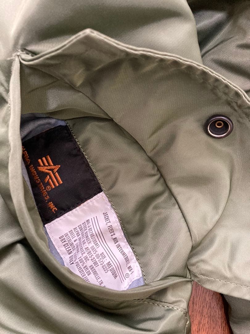 y*k様 希少 ALPHA INDUSTRIES MA-1 フライトジャケットレ