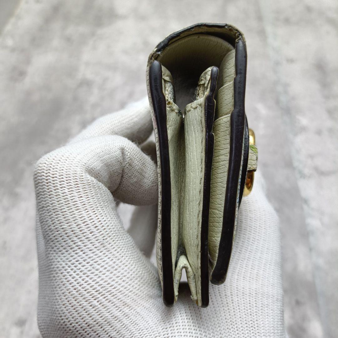 美品 限定 GUCCI タイガー ホースビット コンパクト財布 フローラ