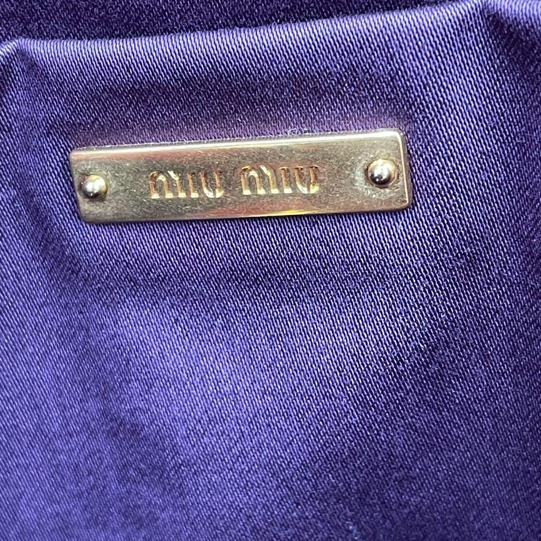 良品　ミュウミュウ　マテラッセ　2way トートバッグ　パテントレザー　レッド