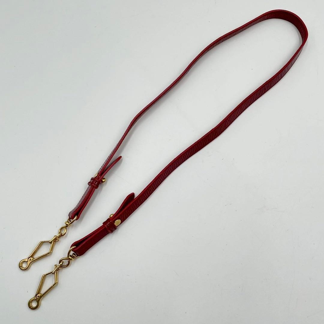 良品　ミュウミュウ　マテラッセ　2way トートバッグ　パテントレザー　レッド