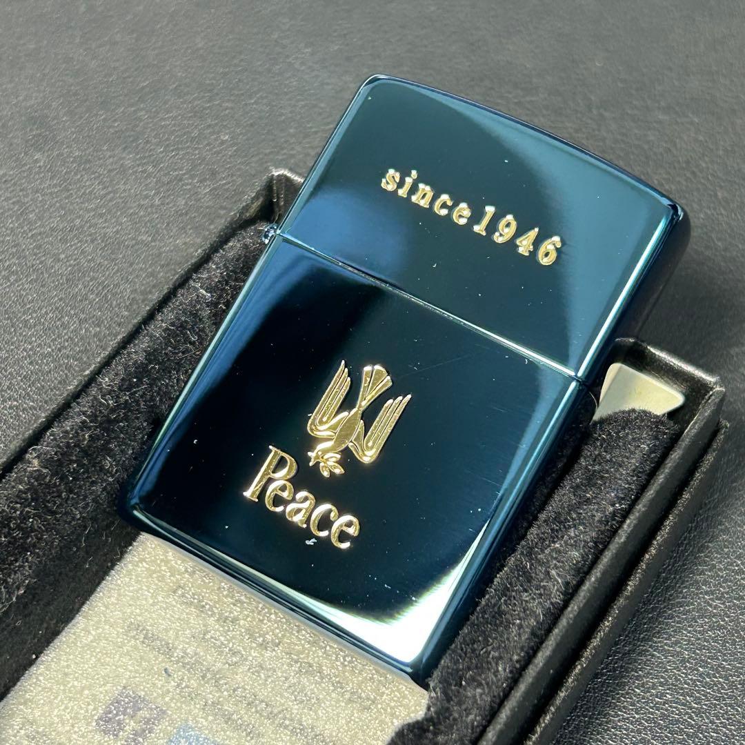 ジッポー　ピース　ブルーチタン