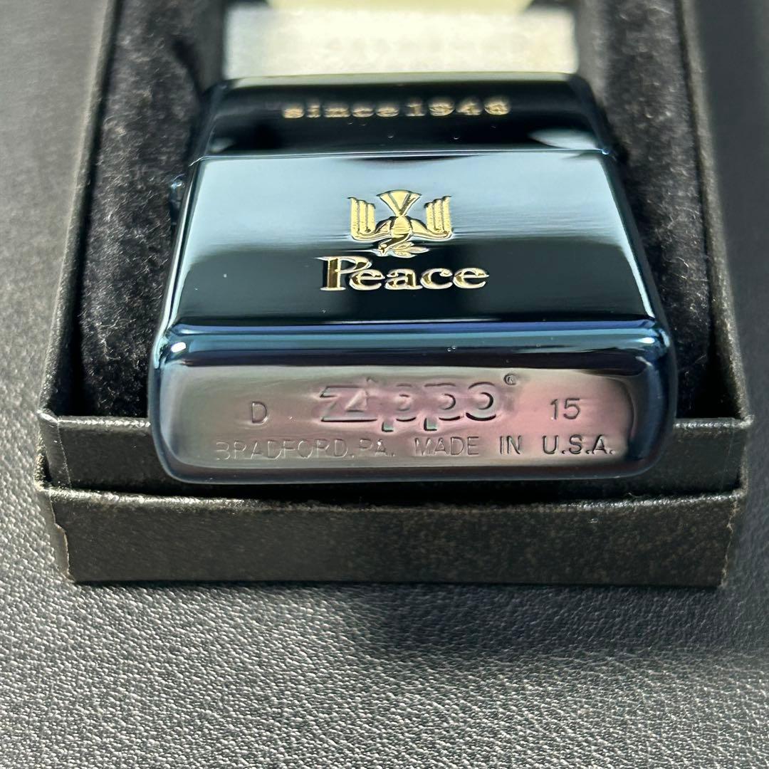 ジッポー　ピース　ブルーチタン