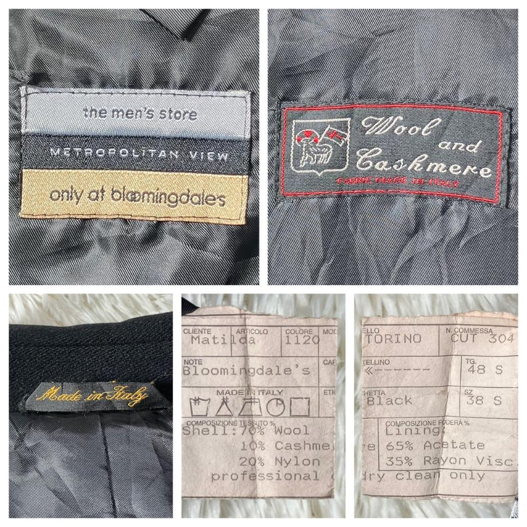 美品 イタリア製 ブルーミングデールズ ロングコート カシミヤ混 L相当