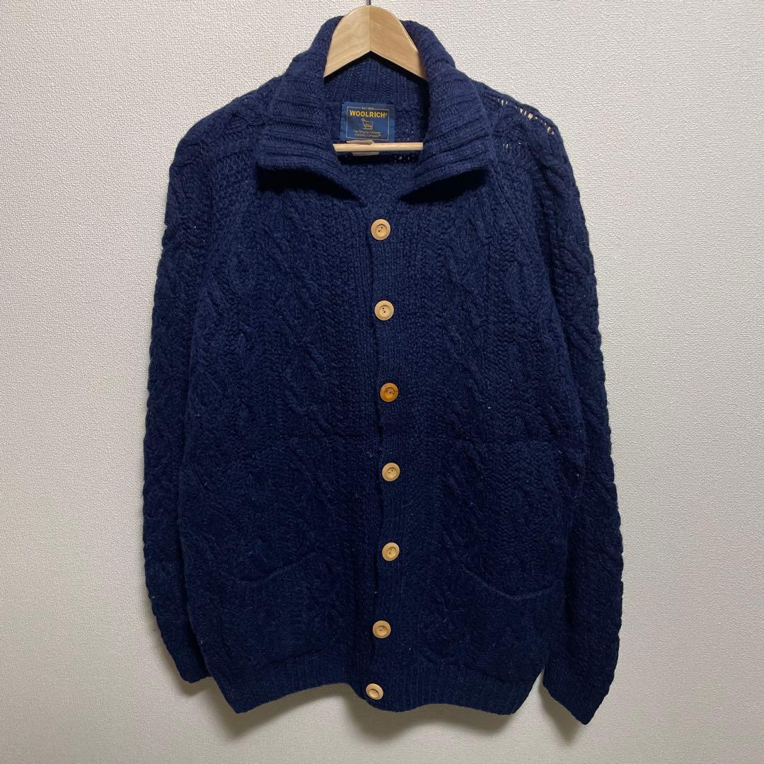 k41 WOOLRICH ウールリッチ アランニット ケーブル カーディガン