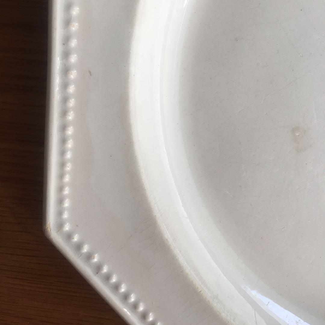 美品 オクトゴナル プレート ファイアンスフィーヌ モントロー アンティーク