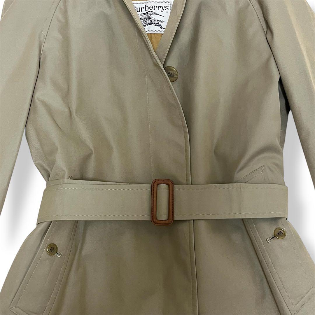 極美品✨希少バーバリー 白タグ ノバチェックステンカラーコート 玉虫色 ベルト