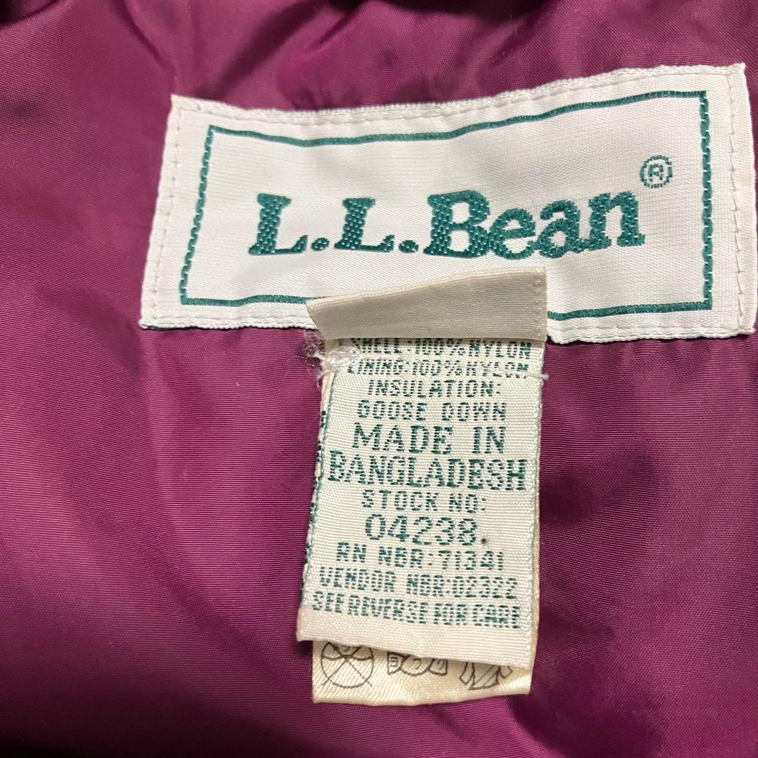 エルエルビーン LLbean グース ダウンベスト パッカブル えんじ 80s