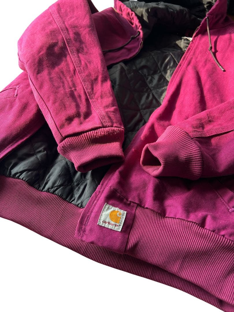 Carharttダックアクティブジャケット フーディー パープル Mメキシコ製