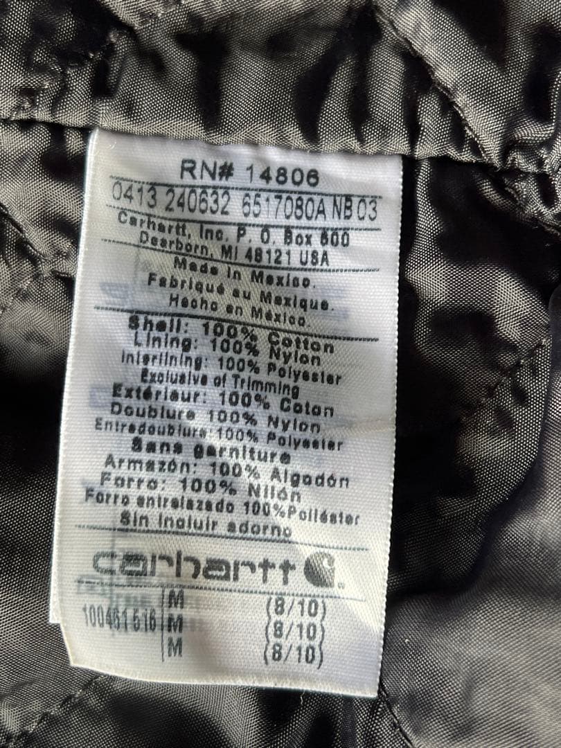 Carharttダックアクティブジャケット フーディー パープル Mメキシコ製