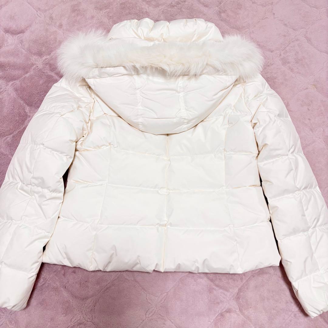 極上美品♡Swingle♡FOXファーショートダウンコート♡ホワイト♡Mサイズ