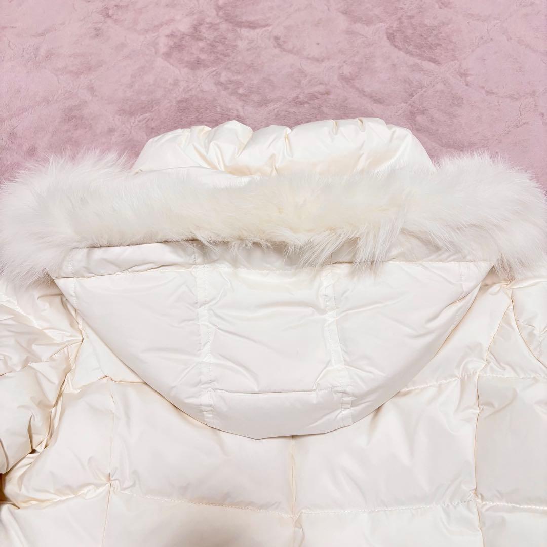 極上美品♡Swingle♡FOXファーショートダウンコート♡ホワイト♡Mサイズ
