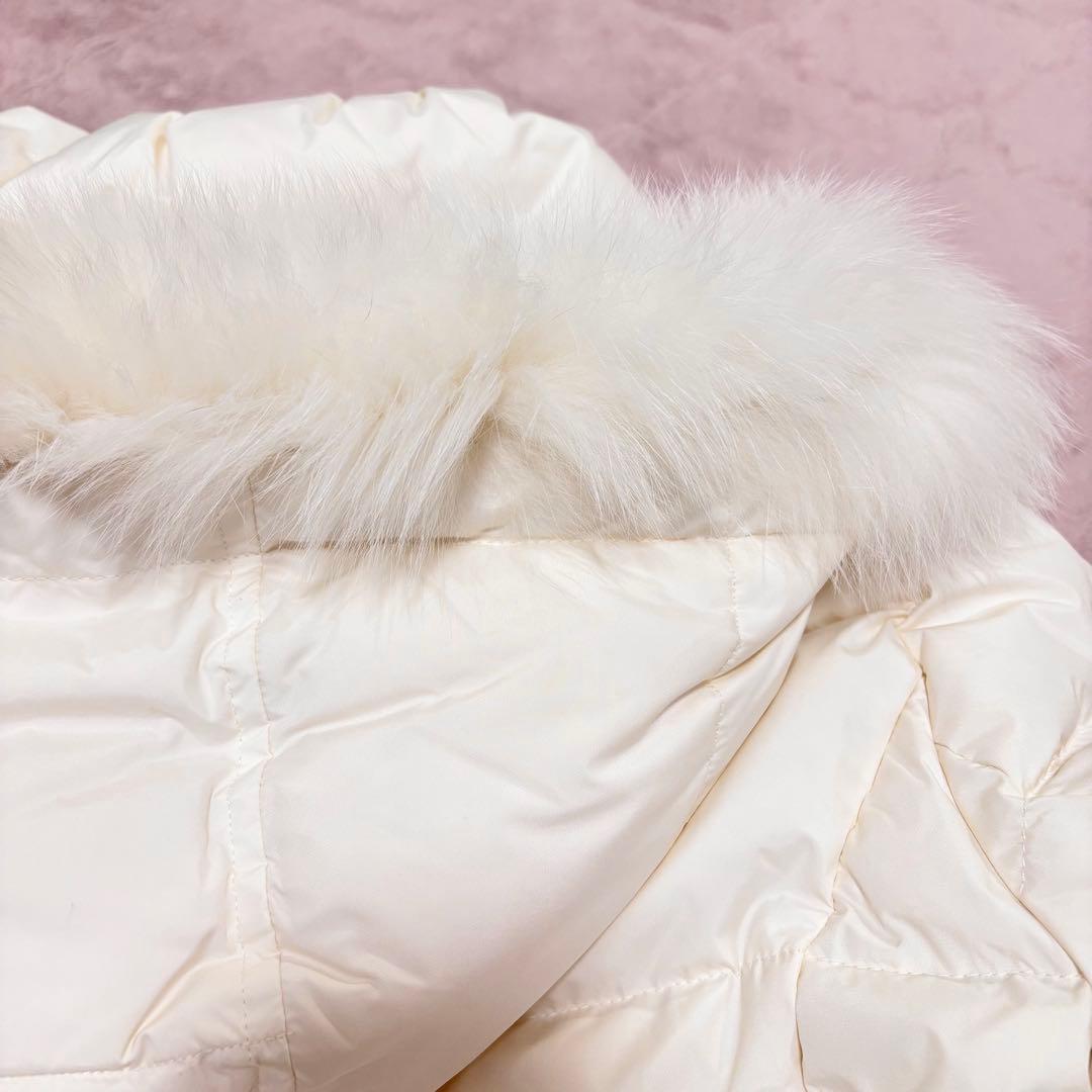 極上美品♡Swingle♡FOXファーショートダウンコート♡ホワイト♡Mサイズ