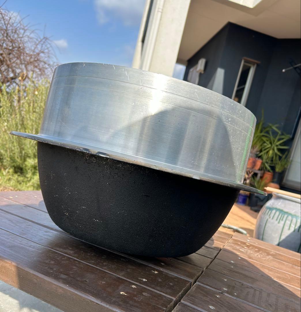 更に値下げ 美品 特性 光釜 アルミ羽釜 40cm