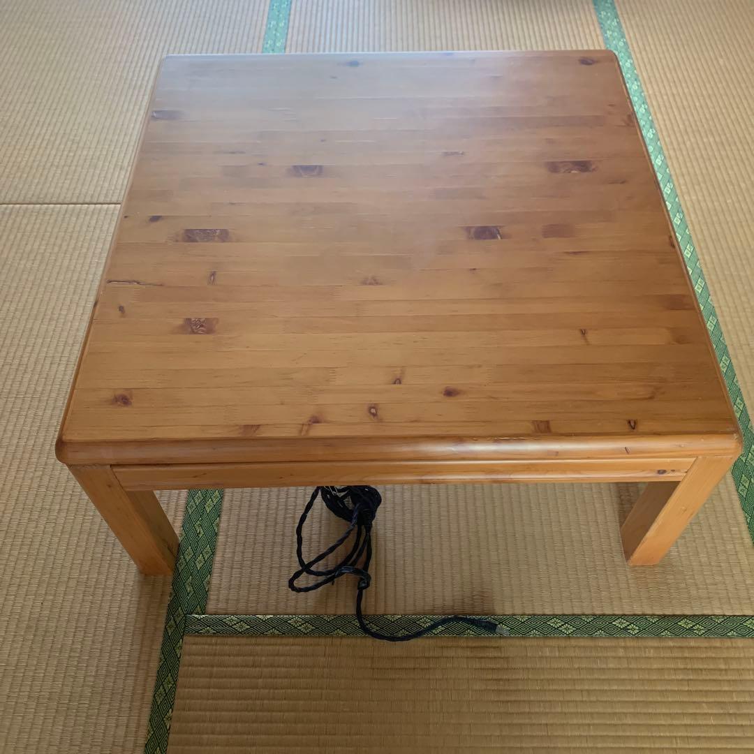 木製正方形こたつ 内蔵ヒーター付き