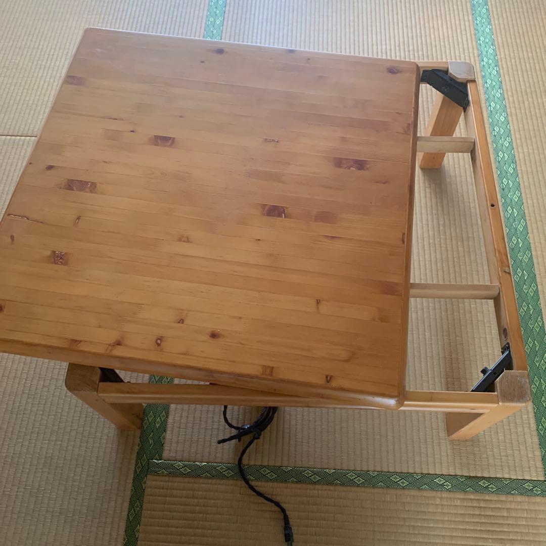 木製正方形こたつ 内蔵ヒーター付き
