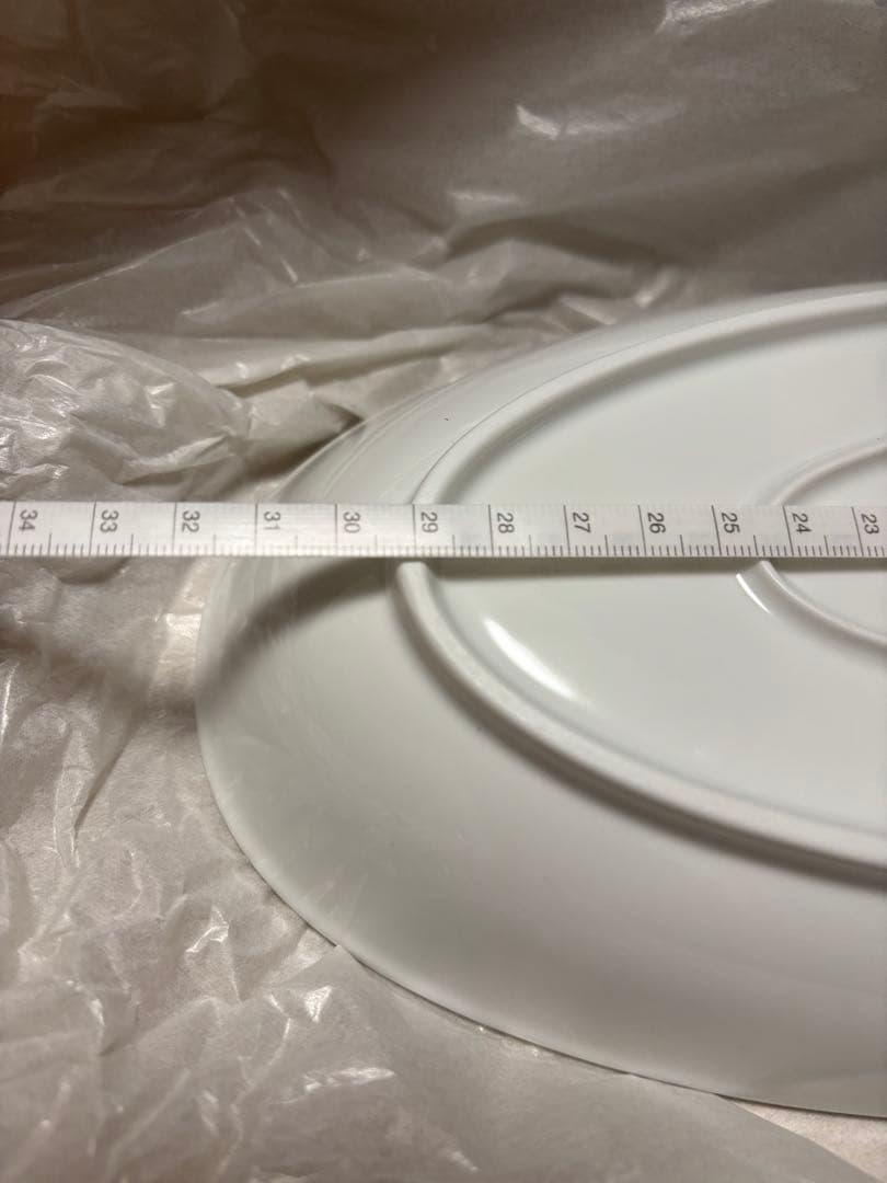   青い花模様 楕円形皿 375 新品未使用