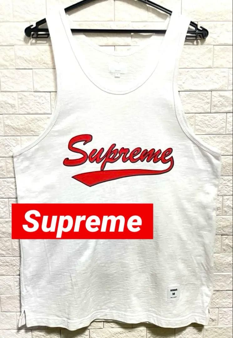 Supreme タンクトップ 16ssホワイト/メンズＭ