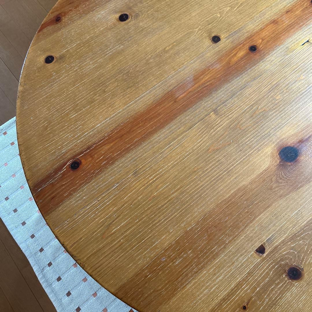 木製円形座卓 直径140cm、高さ33.5cm