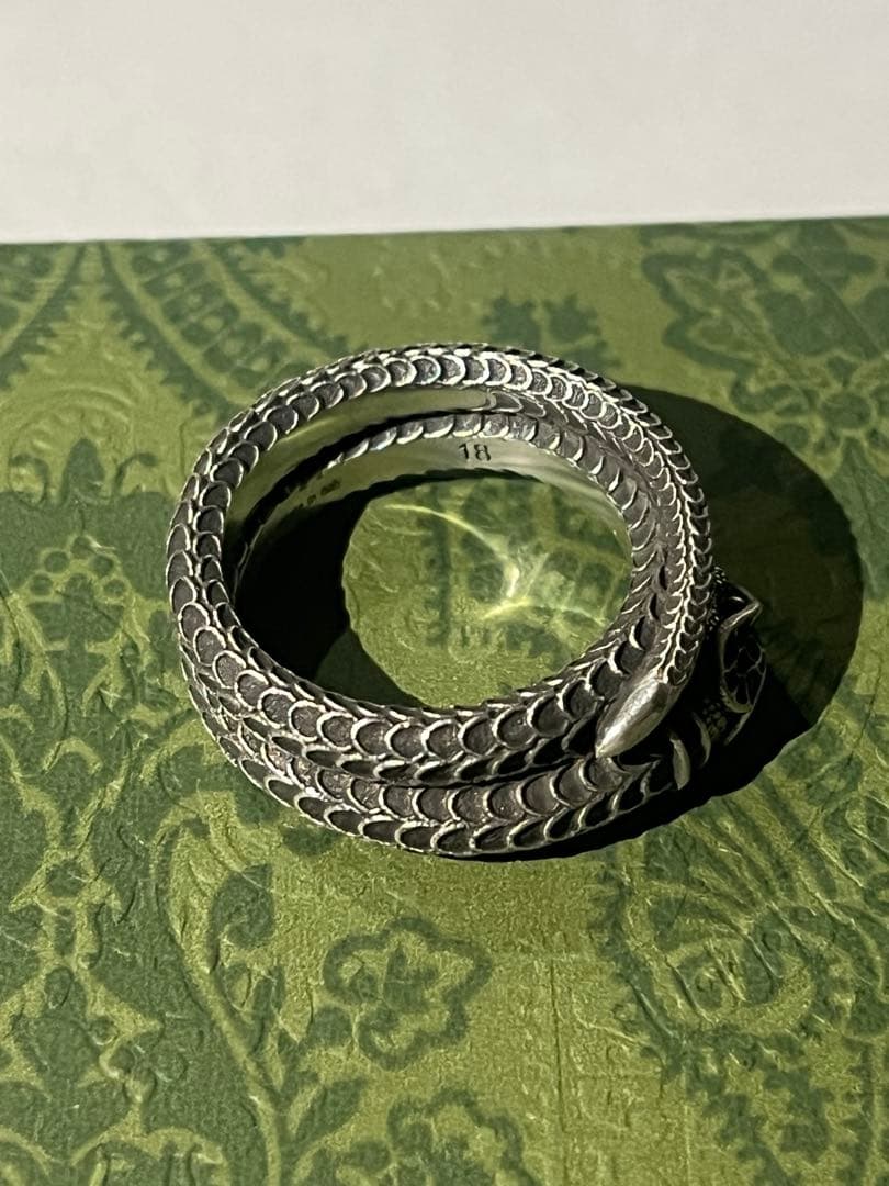 GUCCI グッチ スネークリング シルバー 指輪 メンズ 蛇 サイズ18