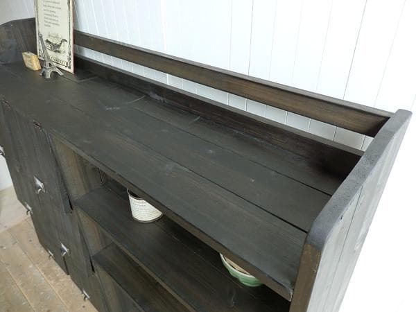 サイズオーダー可！超ワイド6枚パタパタキャビネットエスプレッソ受注製作