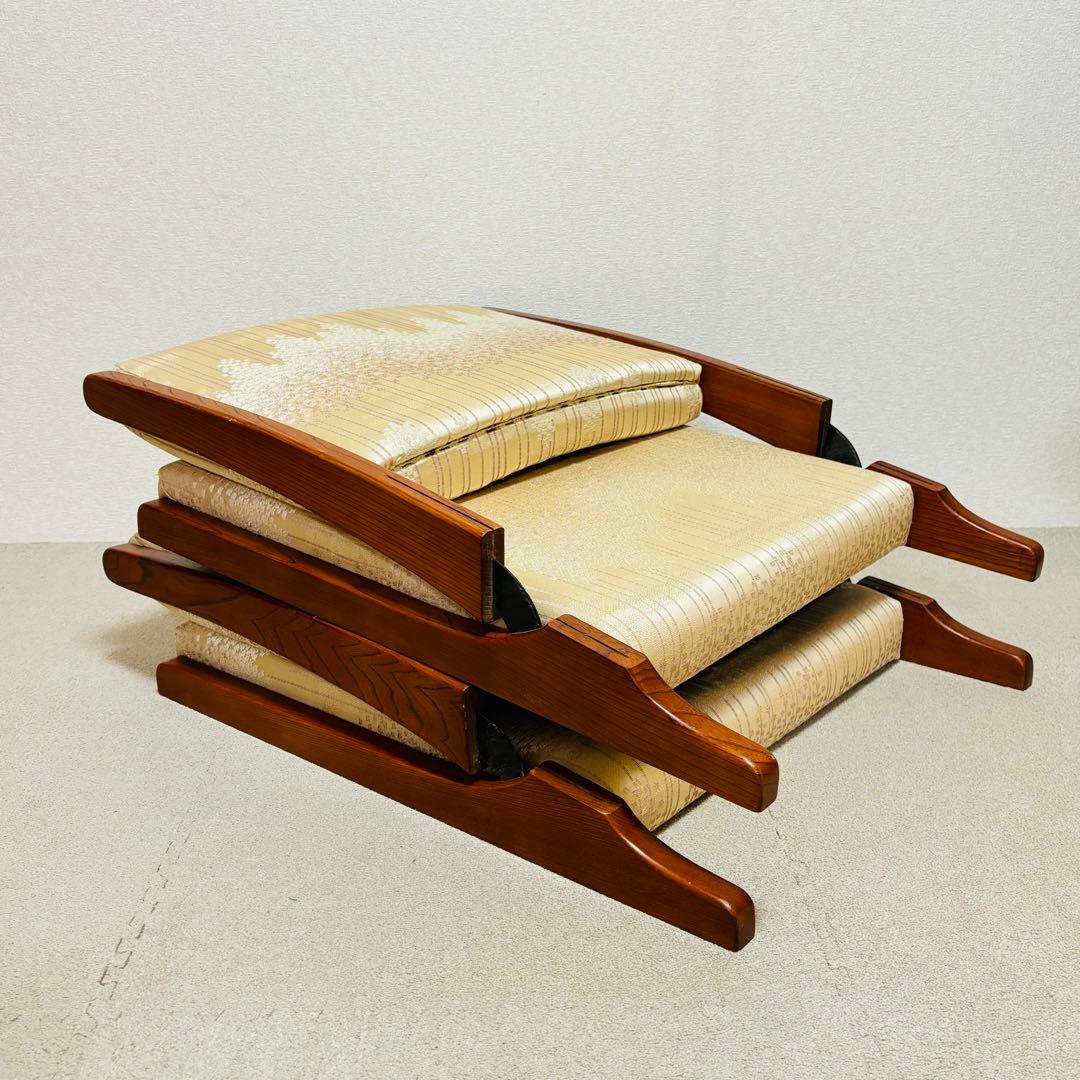 【希少】カリモク 座椅子　折りたたみ 木製　和室 和家具 和風　2脚セット